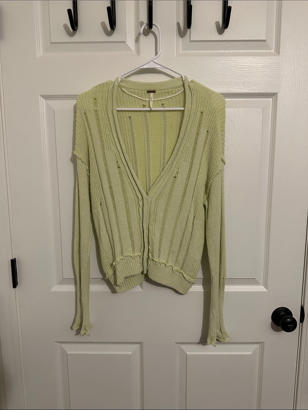Free People Pistachio Open-Front Knit Cardigan